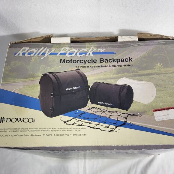 Rally Pack Black Canvas Motorcycle Gear Bags Storage - Picture 1 of 8